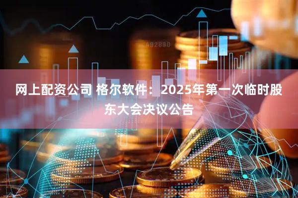 网上配资公司 格尔软件：2025年第一次临时股东大会决议公告